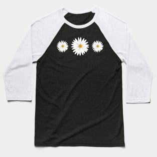 Daisy Minimal Summer Floral Pattern Cute White Paper Flower Baseball T-Shirt